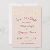 Zeitlos floral rustikal save the date (Vorderseite)