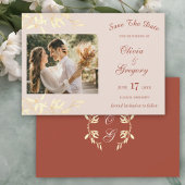 Zeitlos floral rustikal save the date