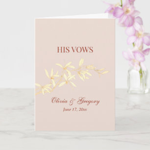 Zeitlos floral rustikal seine Stimme Hochzeit Karte