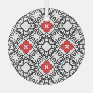 Zeitlos floral Vintag: Nahtlose Klassik Ornament Aus Glas