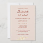 Zeitlos florale Rustikale Bachelorette Wochenende Einladung (Vorderseite)