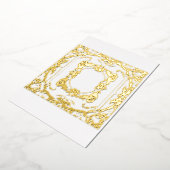 Zeitlos goldenes Barockbild Folieneinladung (Gedreht)