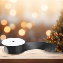 Zeitlos - Graue schwarze Satin Ribbon