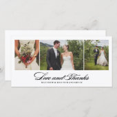 zeitlos | Hochzeitsdanken - Fotokarte Dankeskarte (Vorne/Hinten)