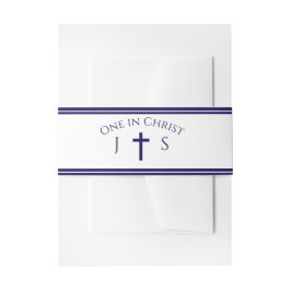 Zeitlos katholisch monogrammiert einladungsbanderole