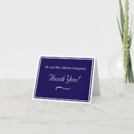 Zeitlos katholische monogrammierte Hochzeit Dankeskarte