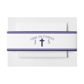 Zeitlos katholisches Monogramm Einladungsbanderole (Vorderseite Beispiel)