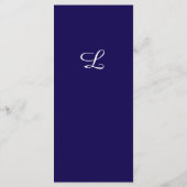 Zeitlos katholisches monogrammiertes Hochzeit Menükarte (Rückseite)