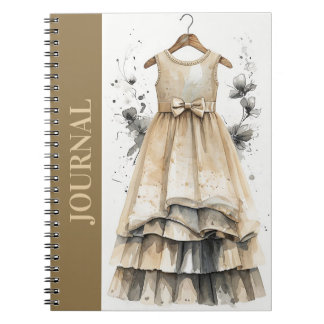 Zeitlos kleines schwarzes Kleid LBD Reisebeige Notizblock