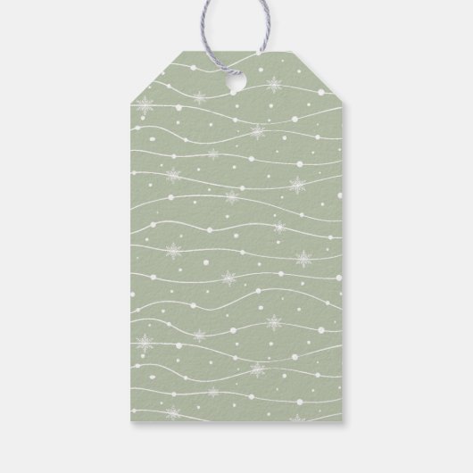 Zeitlos - Misty Sage - Snowflake-Geschenketiketten Geschenkanhänger (Rückseite)