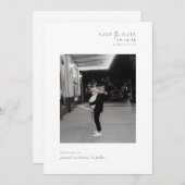 Zeitlos mit Script Accent Save the Date Card (Vorne/Hinten)