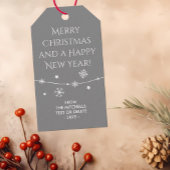 Zeitlos - Mittlere graue Weihnachtsmarken für Weih Geschenkanhänger