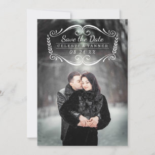 Zeitlos   Moderne klassische Foto-Save-the-Date-Ka Save The Date