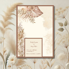 zeitlos Moderne schicke Hochzeit Elegante Einladung