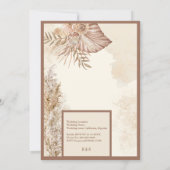 zeitlos Moderne schicke Hochzeit Elegante Einladung (Rückseite)