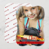 Zeitlos Modernes Extravagantes Weihnachts-Foto Feiertagskarte (Vorne/Hinten)