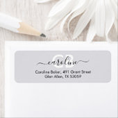 Zeitlos — Moonlit Grau Monogram Address Label (Insitu)