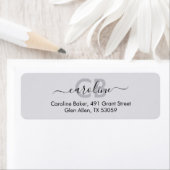 Zeitlos - Moonlit Grau Monogram Address Label (Insitu)