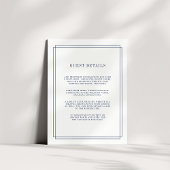 zeitlos | Navy Wedding Guest Details Card Begleitkarte
