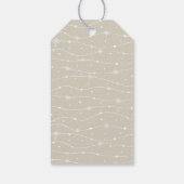 Zeitlos - Off-White - Snowflake-Geschenketiketten Geschenkanhänger (Rückseite)