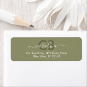 Zeitlos - Olive Monogram Address Label (Insitu)