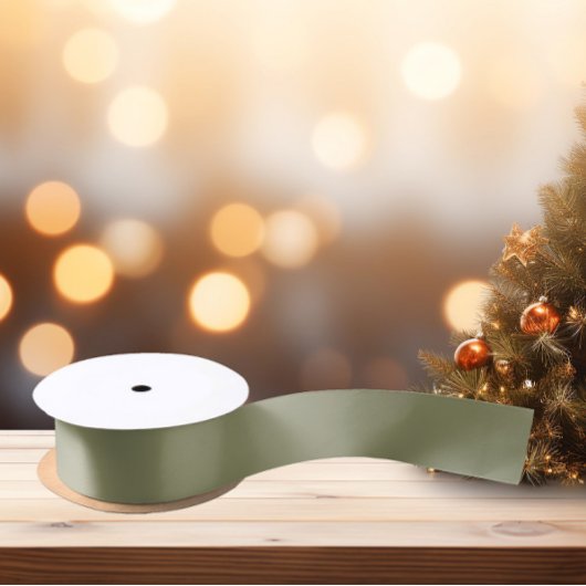 Zeitlos - Olive Satin Ribbon Satinband