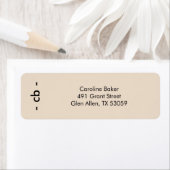 Zeitlos — Pastel Ivory - Modernes Adresslabel (Insitu)
