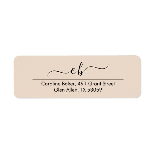 Zeitlos — Pastel Ivory Script Schriftart Adressena (Vorne)