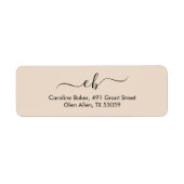 Zeitlos — Pastel Ivory Script Schriftart Adressena (Vorne)