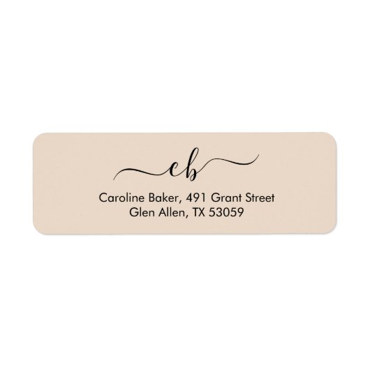 Zeitlos — Pastel Ivory Script Schriftart Adressena (Vorne)