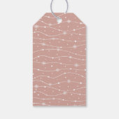 Zeitlos - Pfirsichrosa - Snowflake-Geschenketikett Geschenkanhänger (Rückseite)