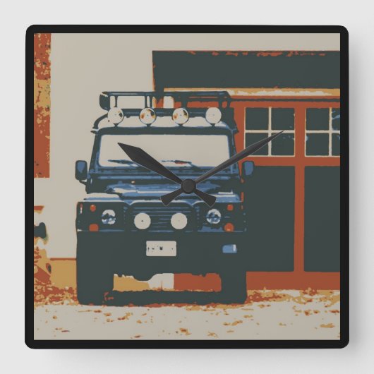 ZEITLOS QUADRATISCHE WANDUHR (Vorderseite)