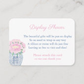 Zeitlos rosa Bläsernavy Blauer Display Dusche Begleitkarte (Vorderseite)