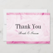 Zeitlos rosa Blume Bouquet Foto Hochzeit Dankeskarte (Vorderseite)