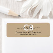 Zeitlos - Sand Beige Monogram Address Label (Insitu)