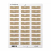Zeitlos - Sand Beige Monogram Address Label (Vorne)