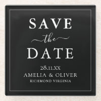 Zeitlos schwarze minimalistische Hochzeit - Termin