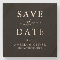 Zeitlos schwarze minimalistische Hochzeit - Termin
