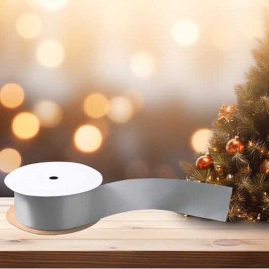 Zeitlos - Silver Gray Satin Ribbon Satinband