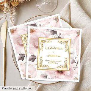 Zeitlos staubige Rosa-Elfenbein-Papierservietten Serviette