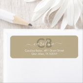 Zeitlos - Taupe Beige Address Label (Insitu)
