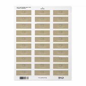 Zeitlos - Taupe Beige Address Label (Vorne)