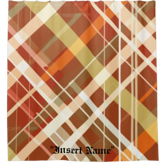 Zeitlos Tweed Duschvorhang (Vorderseite)