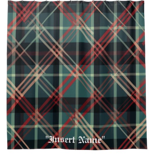 Zeitlos Tweed Duschvorhang (Vorderseite)