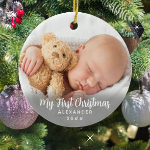 Zeitlos und ikonisch Mein erstes Weihnachten Keramik Ornament