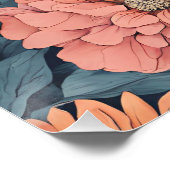 Zeitlos: Vintag verblasste Rose Hochzeit Poster (Ecke)