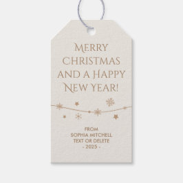 Zeitlos - Weißer Sand - Geschenkmarken für Schneef Geschenkanhänger