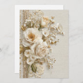 Zeitlos zusammen | Vintage Spitze Einladung (Vorne/Hinten)