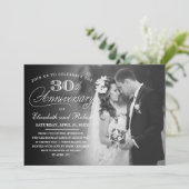 Zeitlose 30-jährige Jubiläum Party Foto Einladung (Stehend Vorderseite)