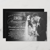 Zeitlose 30-jährige Jubiläum Party Foto Einladung (Vorne/Hinten)